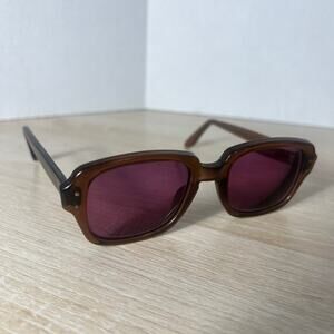 Vintage USS 4 1/2 - 5 3/4 USS 50-20 Eyeglasses Full Rim Frames Brown